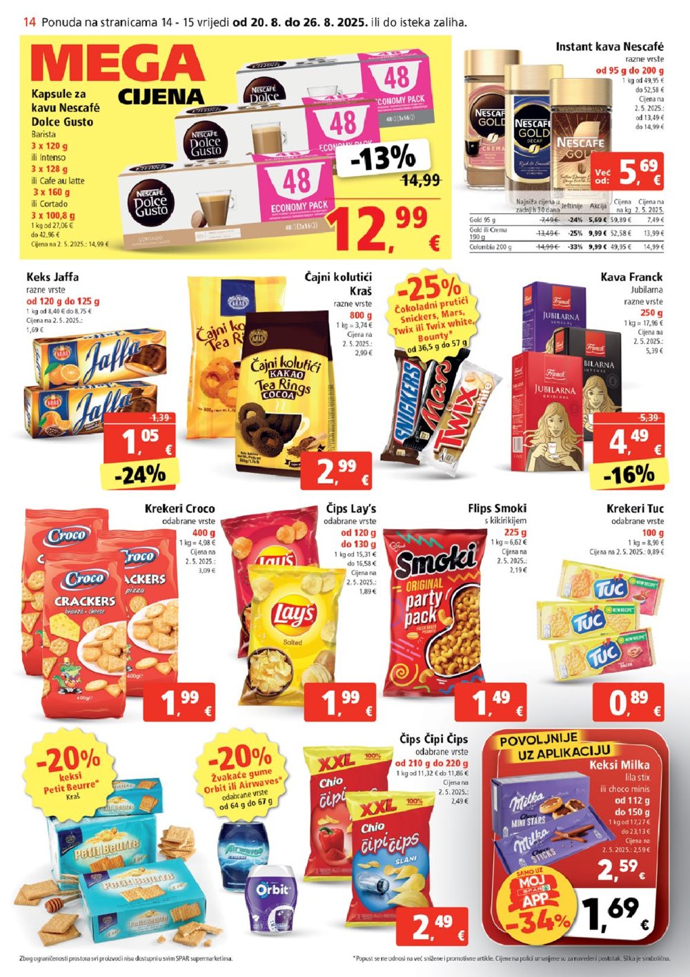 SPAR katalog Akcija 20.08.-26.08.2025.