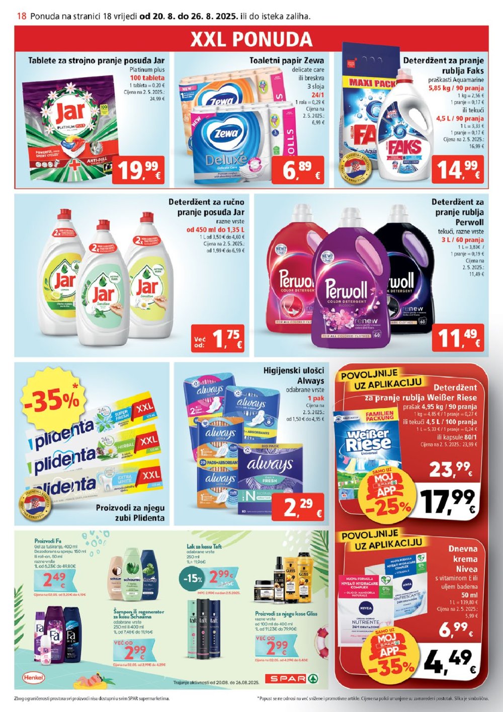 SPAR katalog Akcija 20.08.-26.08.2025.