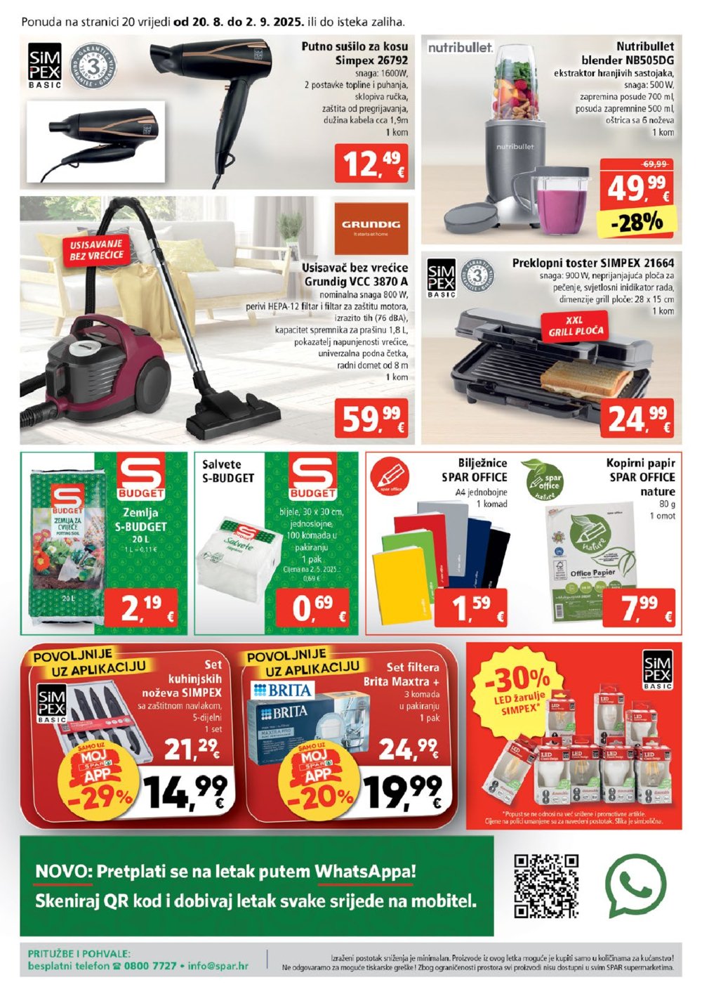 SPAR katalog Akcija 20.08.-26.08.2025.
