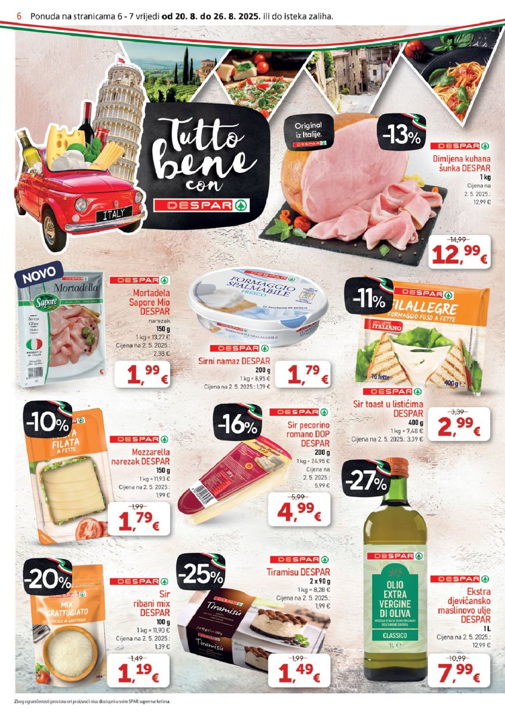 SPAR katalog Akcija 20.08.-26.08.2025.