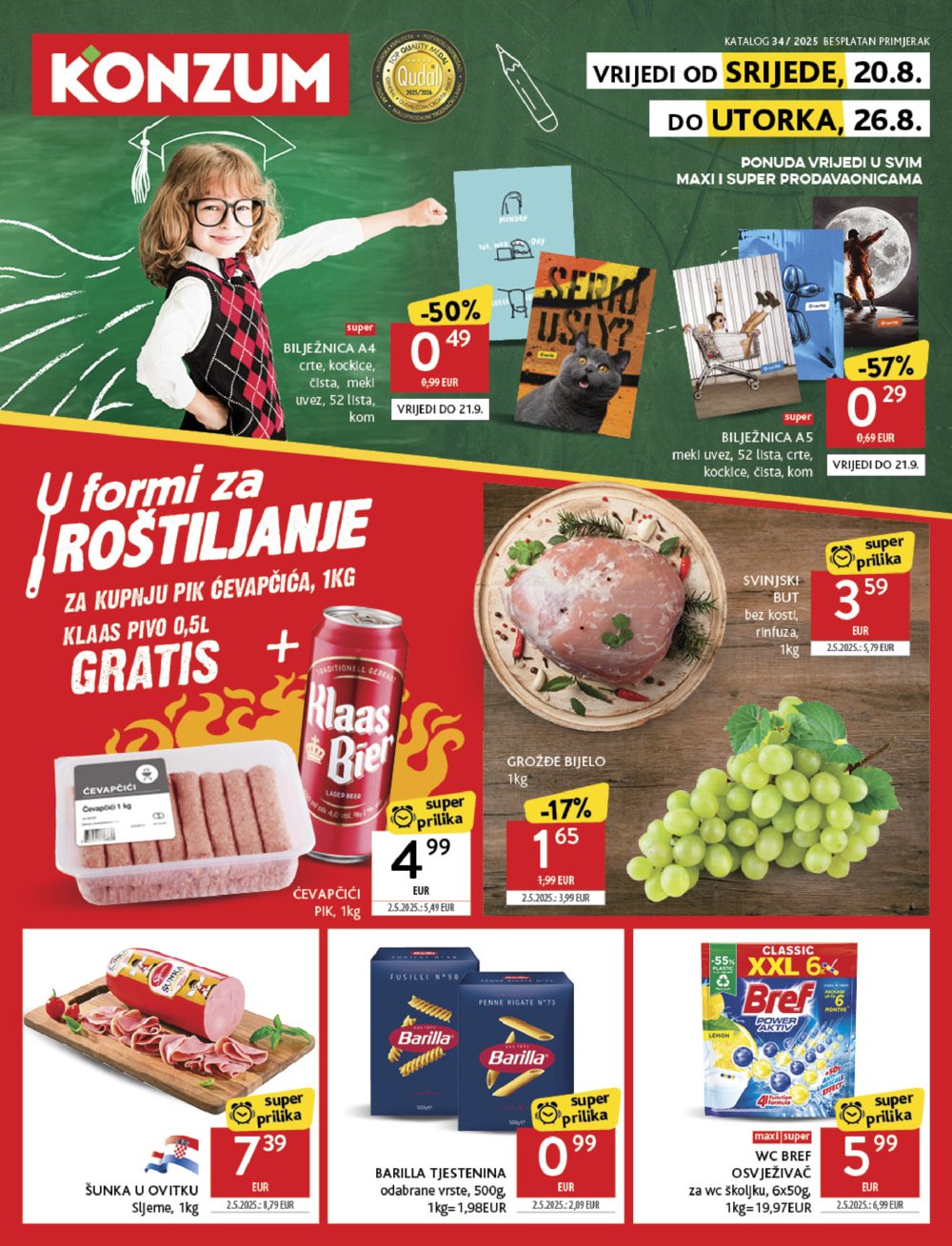 Konzum katalog Akcija 20.08. - 26.08.2025.