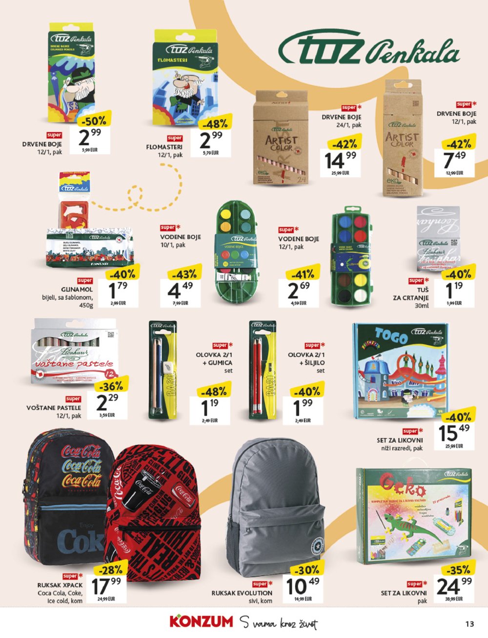 Konzum katalog Povratak u školu 18.08. - 21.09.2025.