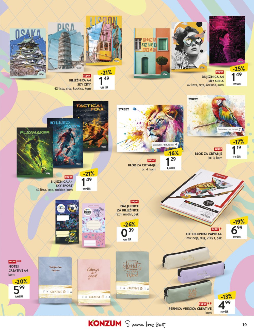 Konzum katalog Povratak u školu 18.08. - 21.09.2025.