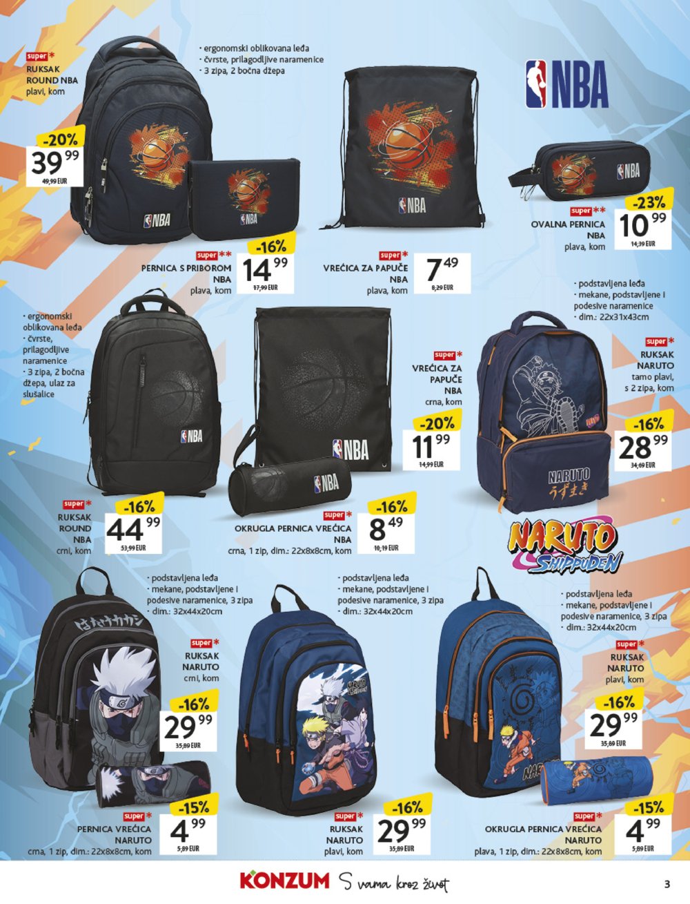 Konzum katalog Povratak u školu 18.08. - 21.09.2025.