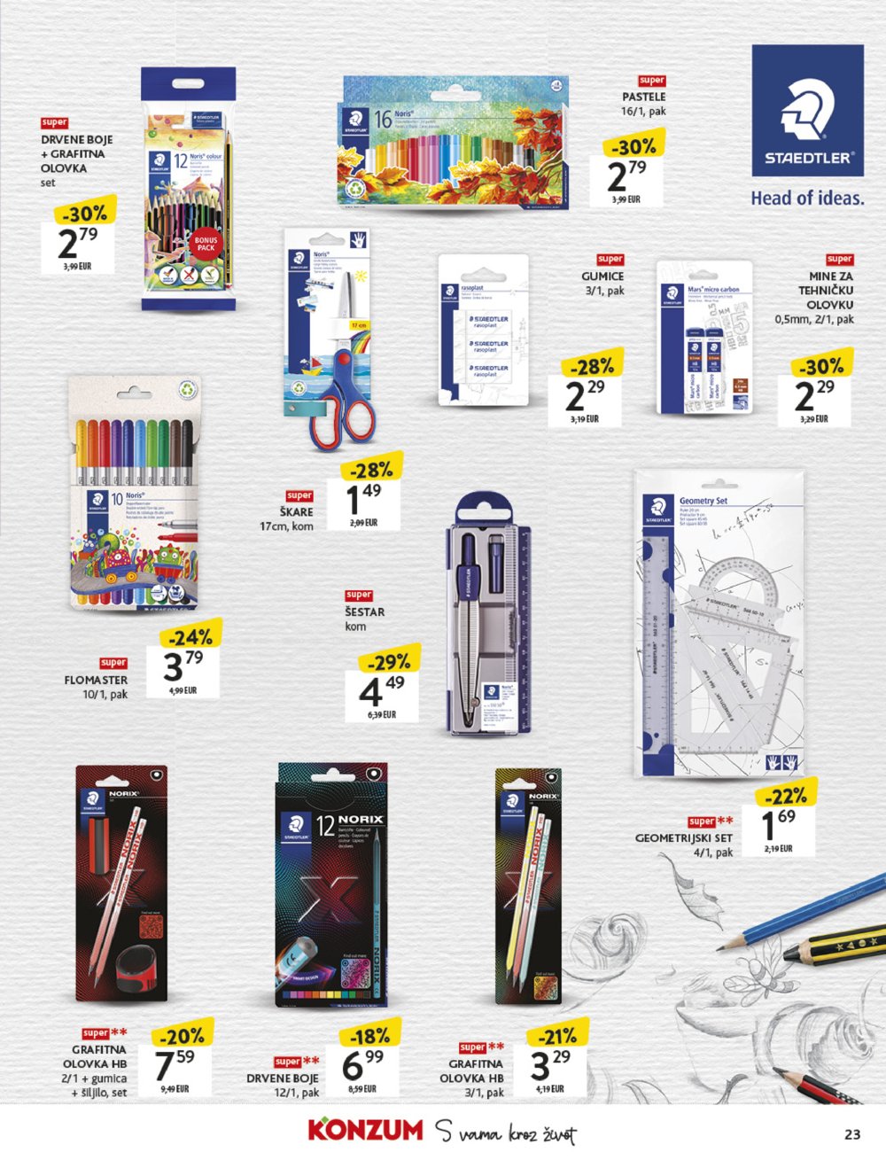 Konzum katalog Povratak u školu 18.08. - 21.09.2025.