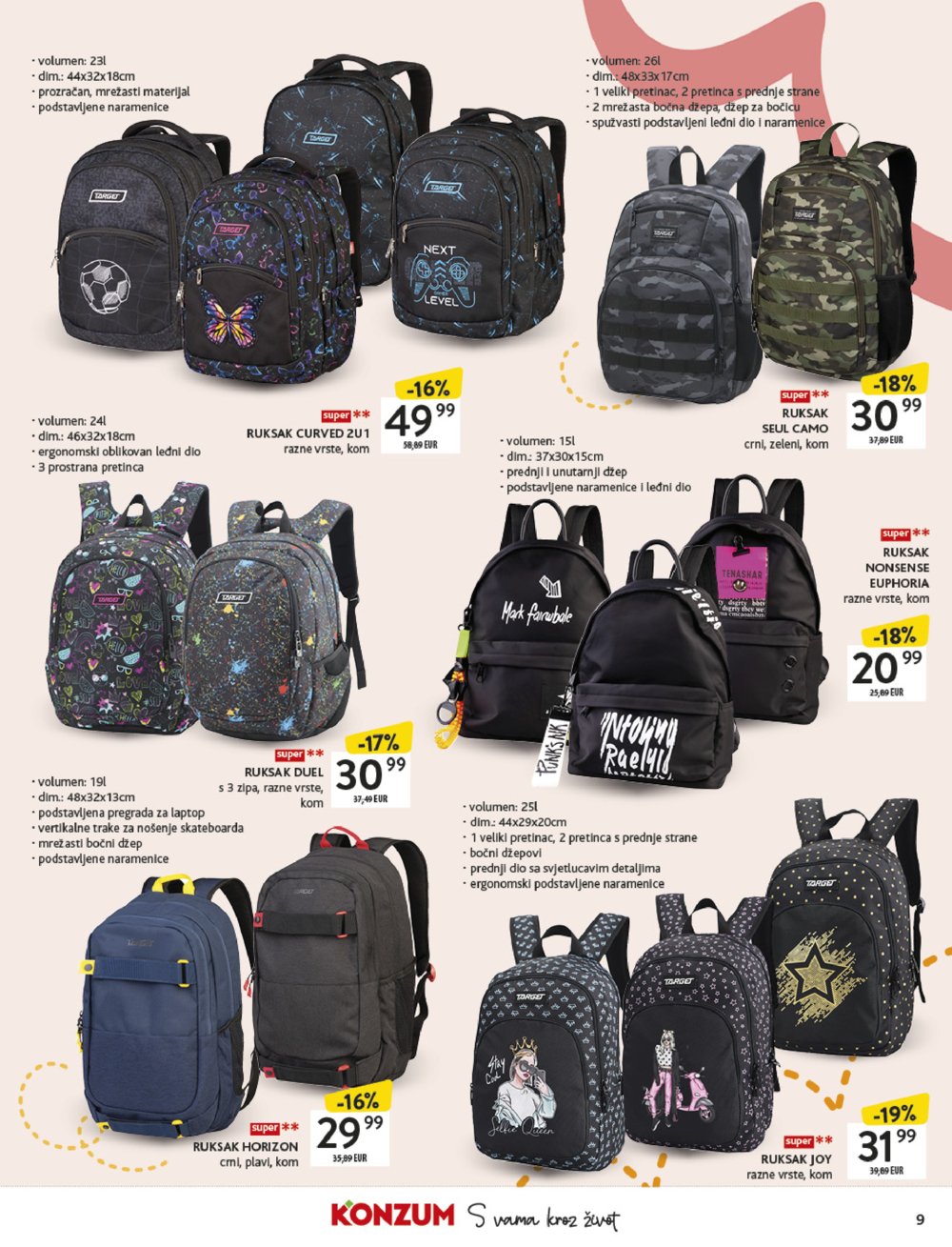 Konzum katalog Povratak u školu 18.08. - 21.09.2025.
