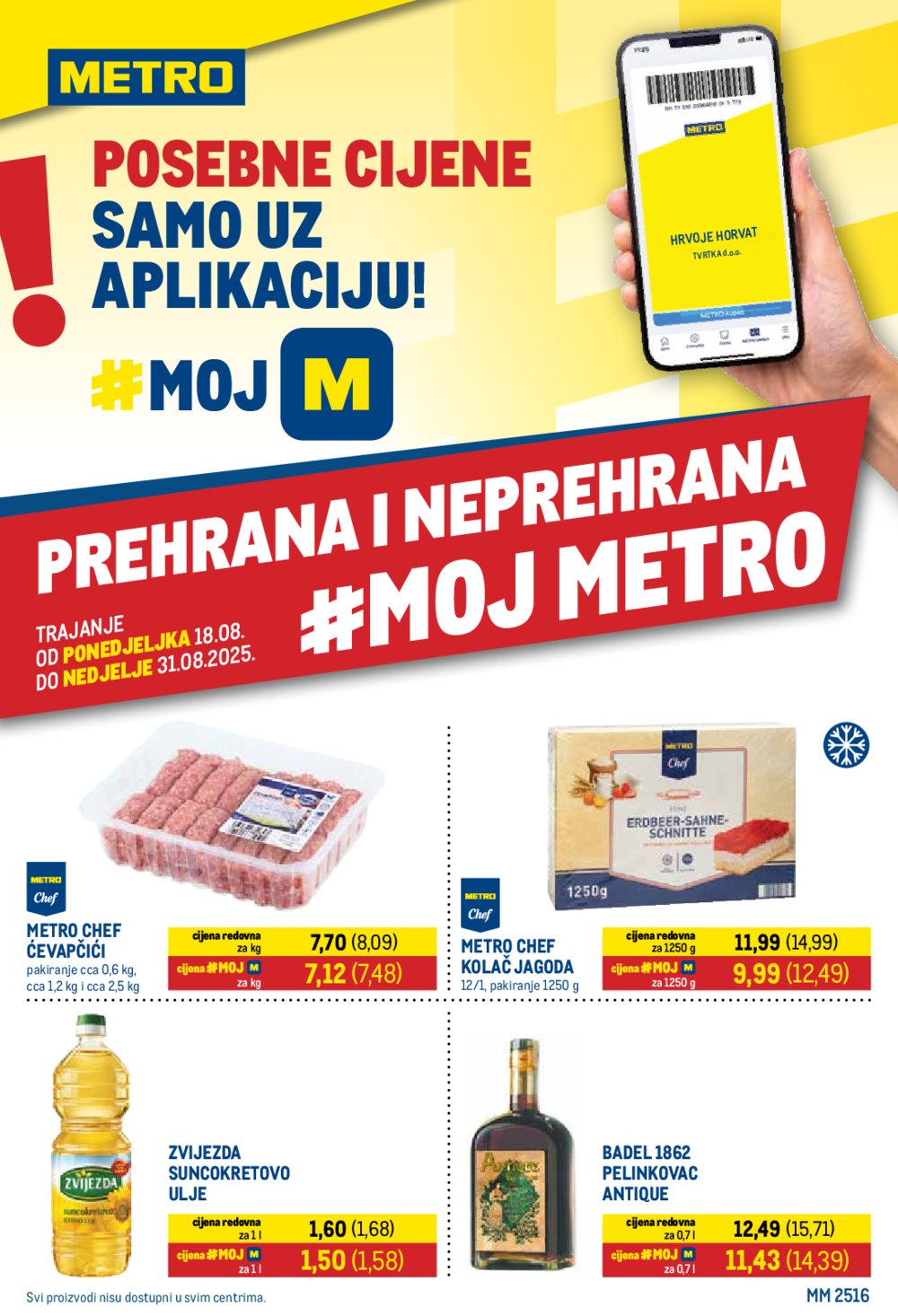 Metro katalog Prehrana i Neprehrana 18.08. 31.08.2025.