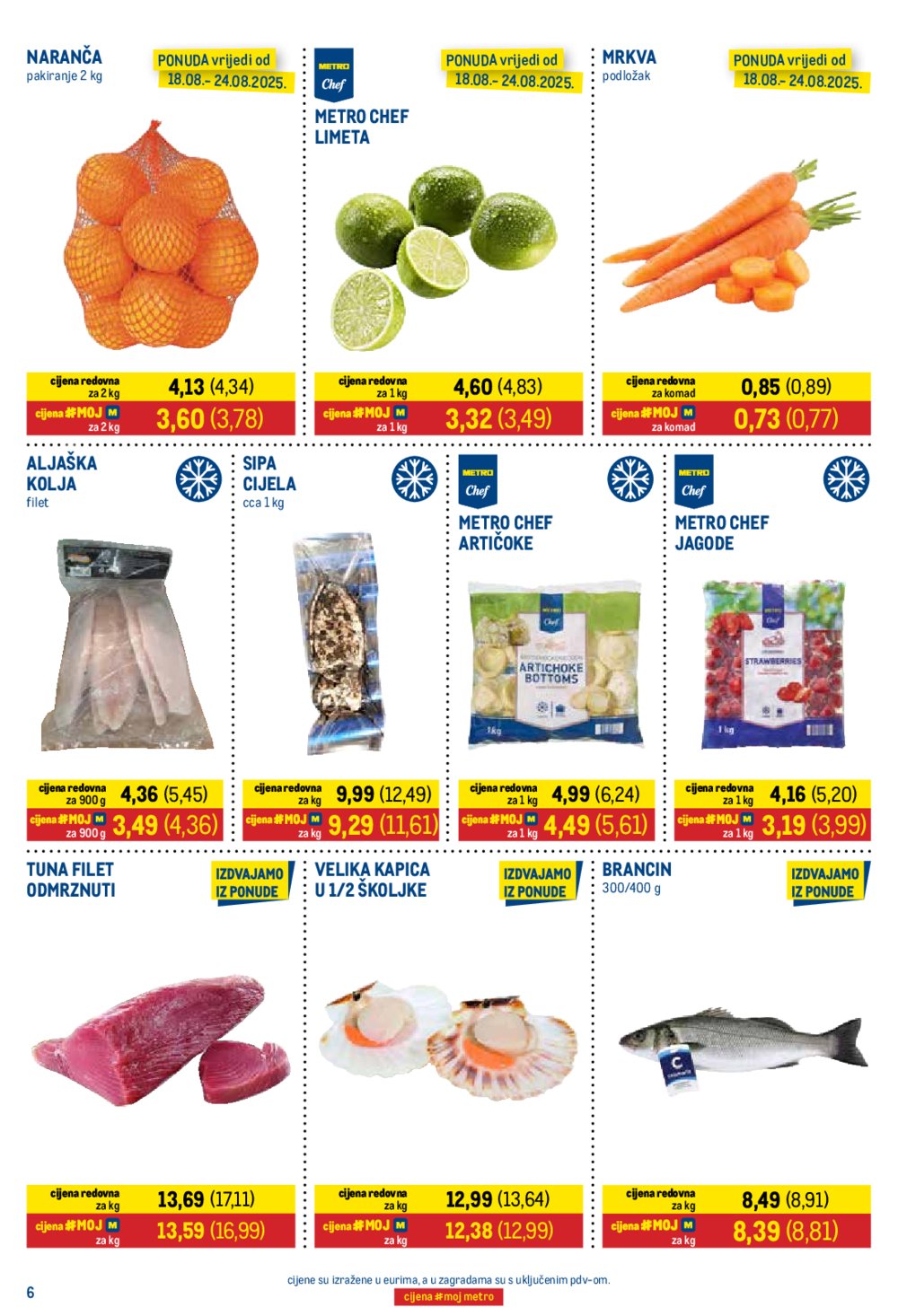 Metro katalog Prehrana i Neprehrana 18.08. 31.08.2025.