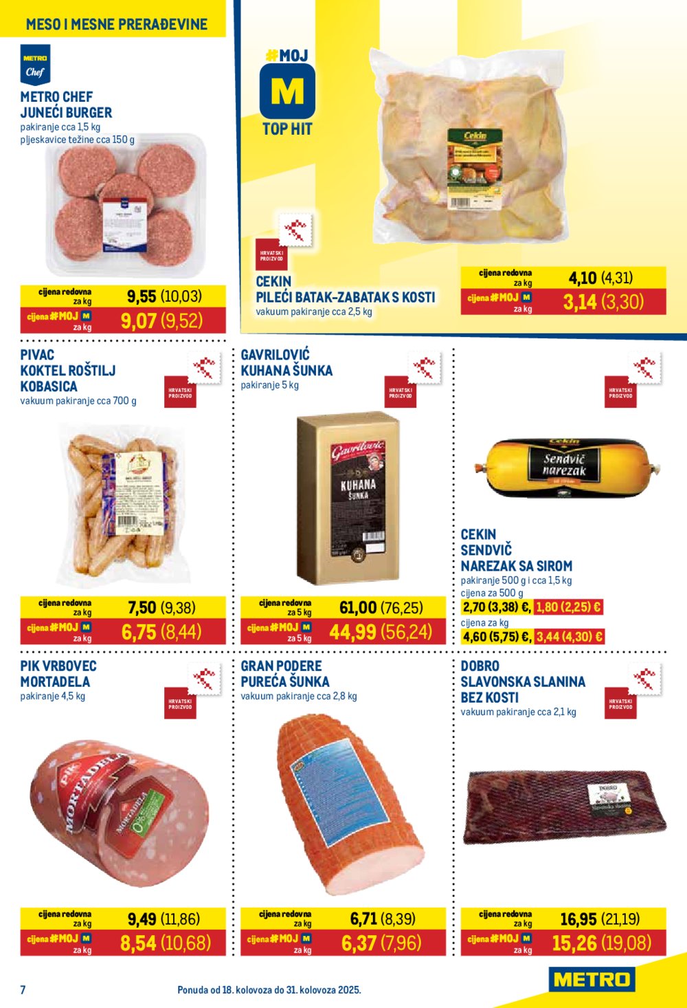 Metro katalog Prehrana i Neprehrana 18.08. 31.08.2025.