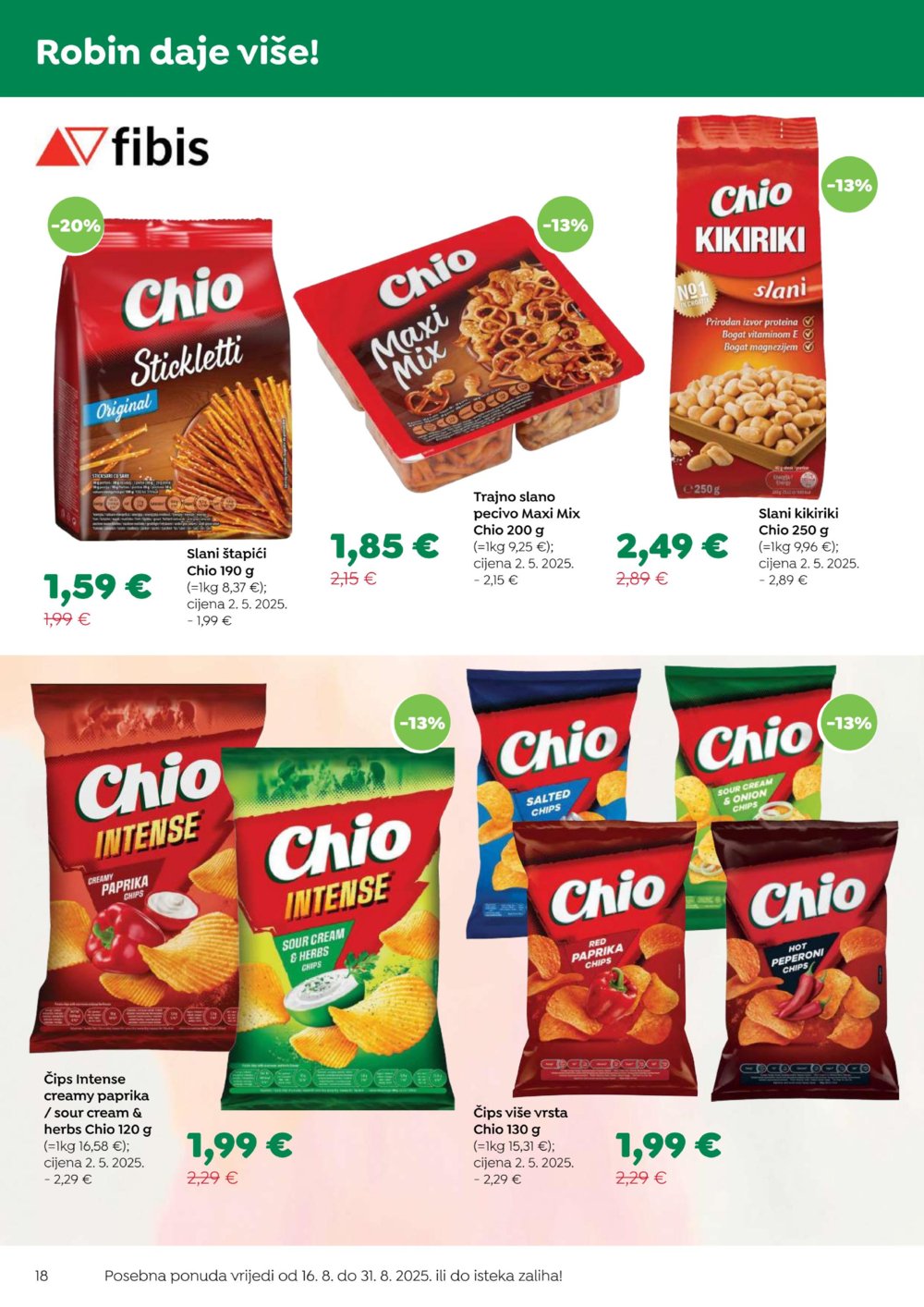 Robin katalog Akcija 16.08. - 31.08.2025.
