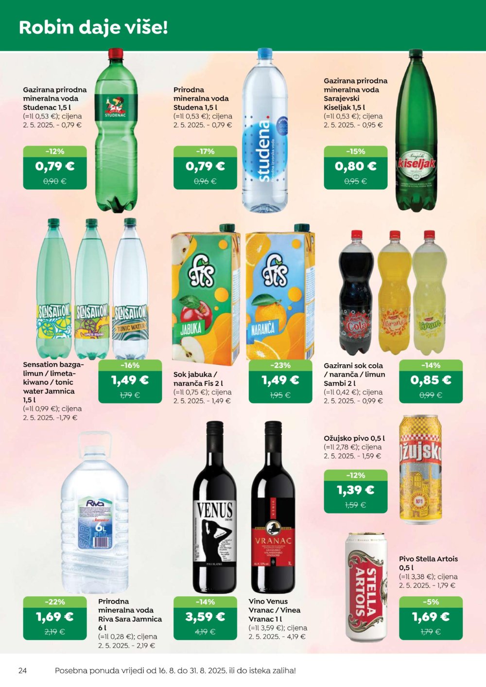 Robin katalog Akcija 16.08. - 31.08.2025.