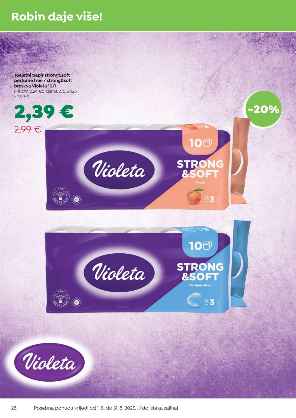 Robin katalog Akcija 16.08. - 31.08.2025.