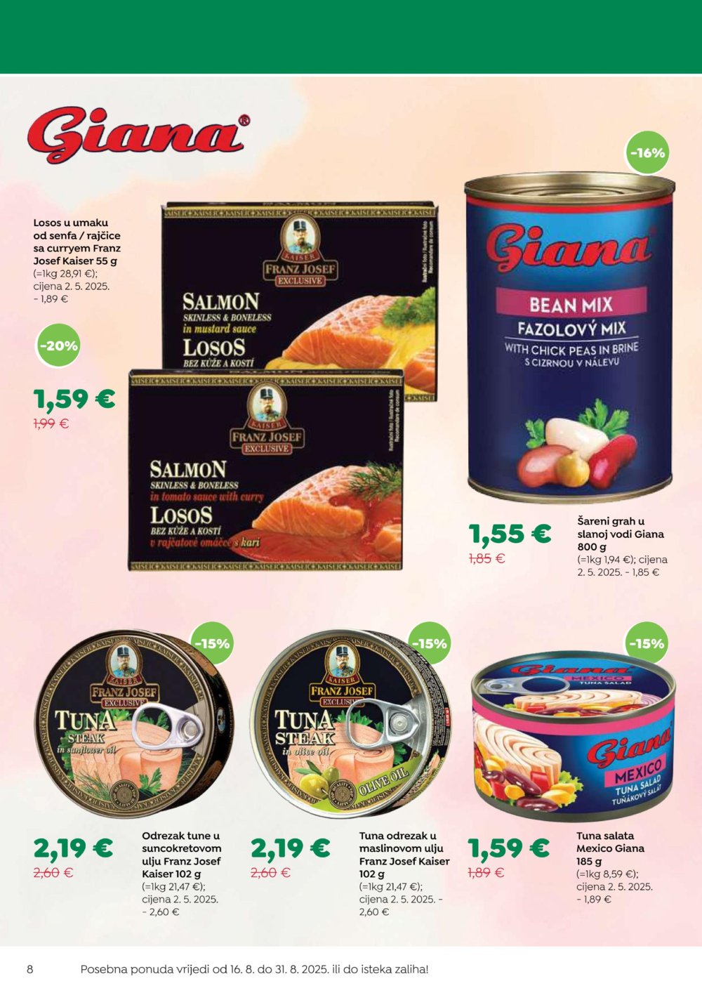 Robin katalog Akcija 16.08. - 31.08.2025.