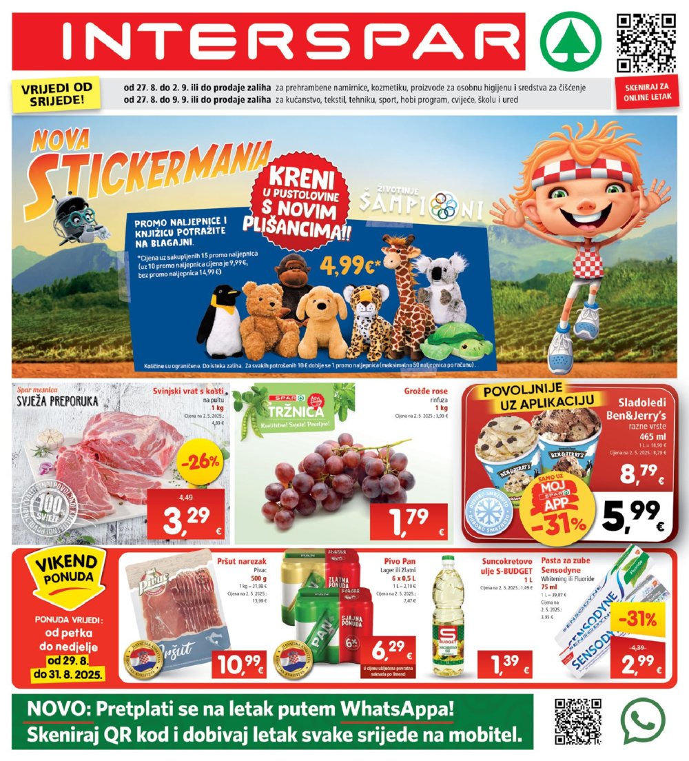 INTERSPAR katalog Akcija 27.08. - 02.09.2025.