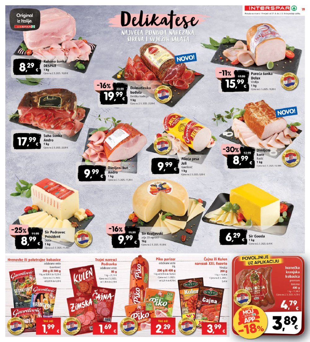 INTERSPAR katalog Akcija 27.08. - 02.09.2025.