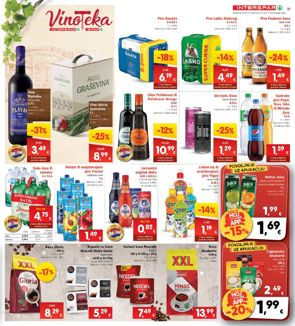 INTERSPAR katalog Akcija 27.08. - 02.09.2025.