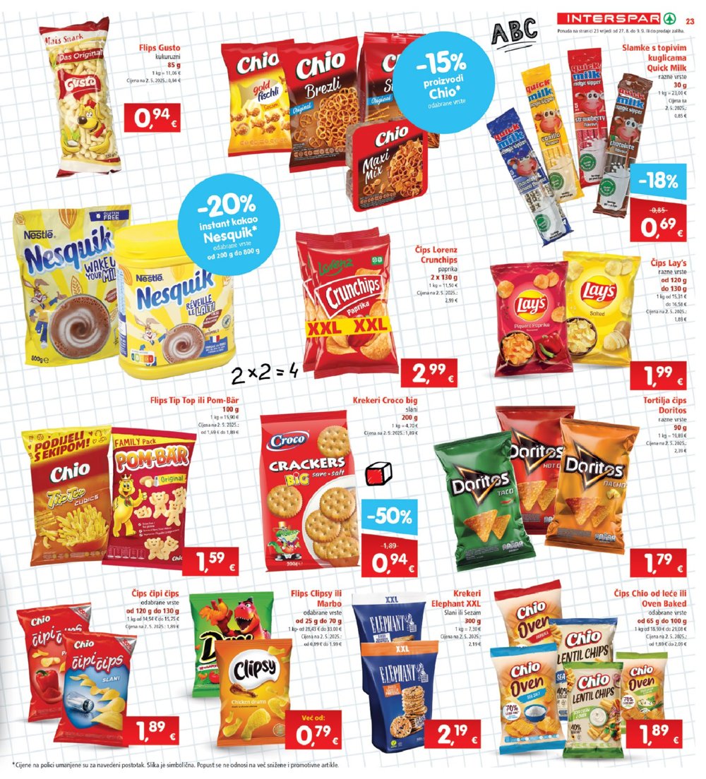 INTERSPAR katalog Akcija 27.08. - 02.09.2025.