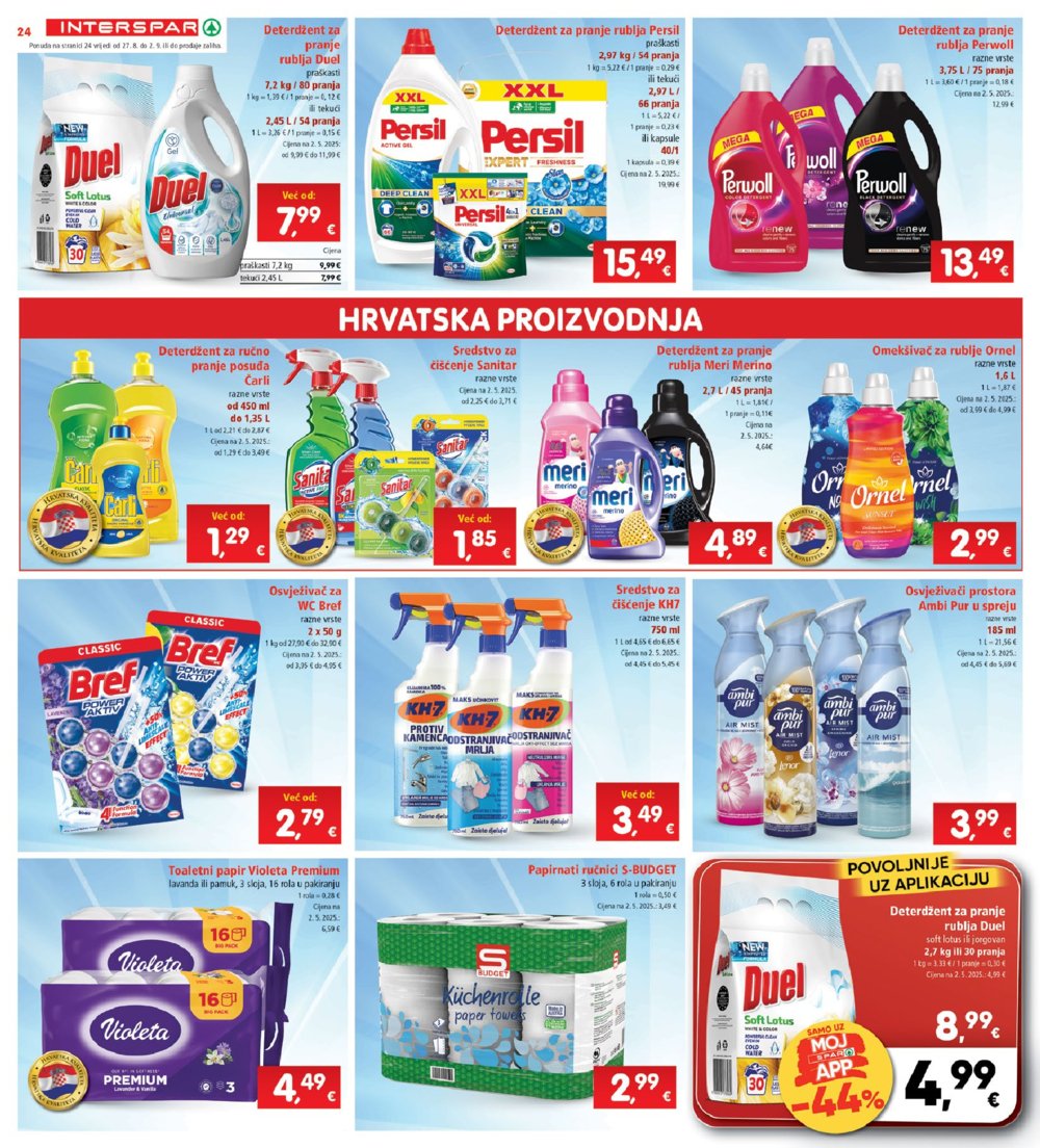 INTERSPAR katalog Akcija 27.08. - 02.09.2025.