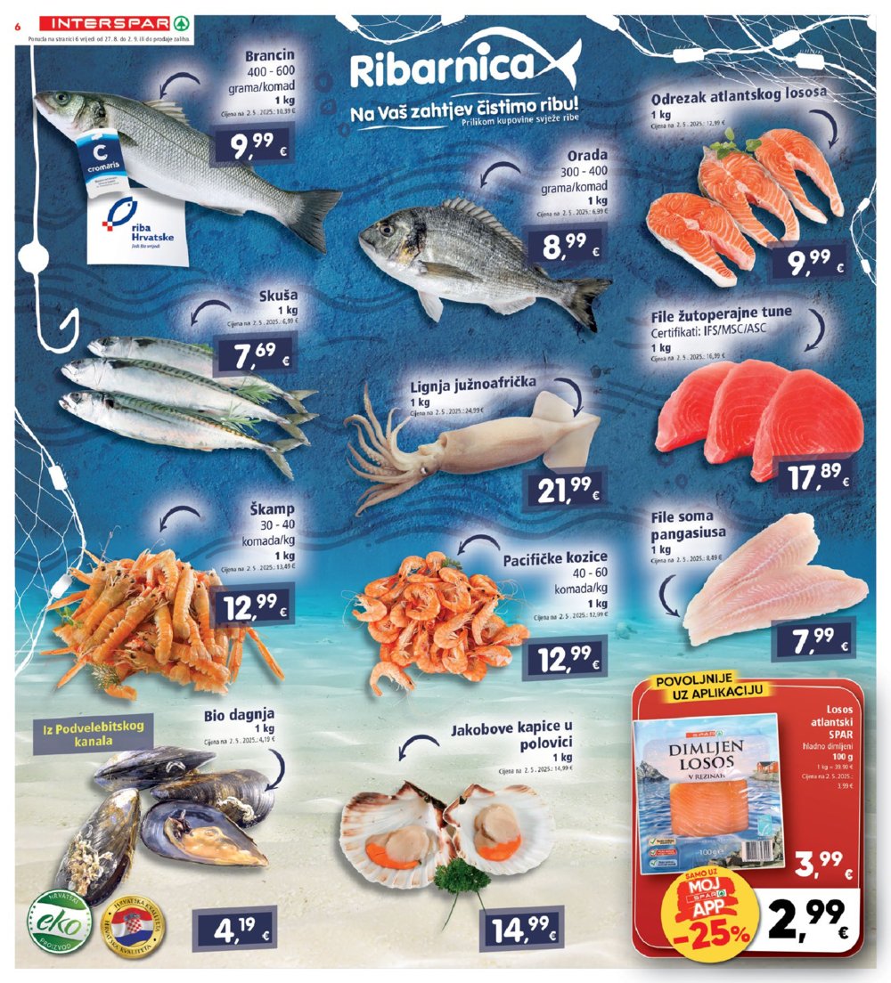 INTERSPAR katalog Akcija 27.08. - 02.09.2025.