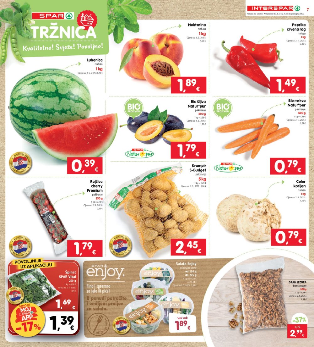 INTERSPAR katalog Akcija 27.08. - 02.09.2025.