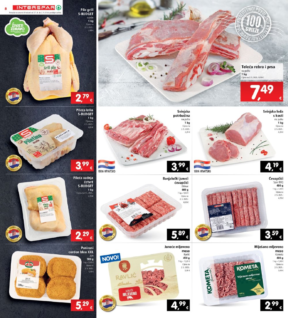 INTERSPAR katalog Akcija 27.08. - 02.09.2025.
