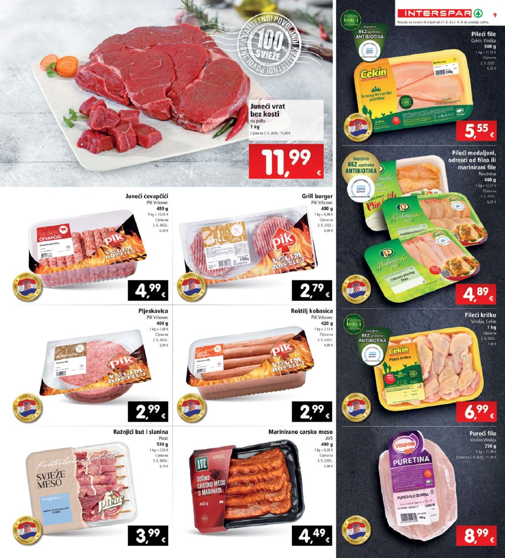 INTERSPAR katalog Akcija 27.08. - 02.09.2025.