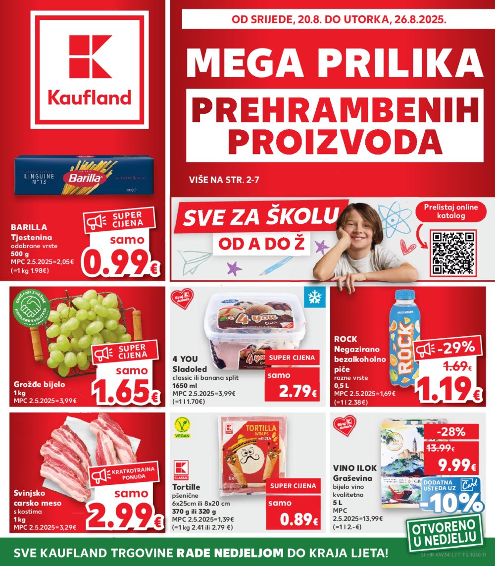 Kaufland katalog Akcija 20.08.2025.-26.08.2025. Odabrane poslovnice