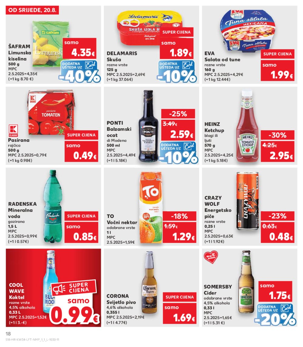 Kaufland katalog Akcija 20.08.2025.-26.08.2025. Odabrane poslovnice