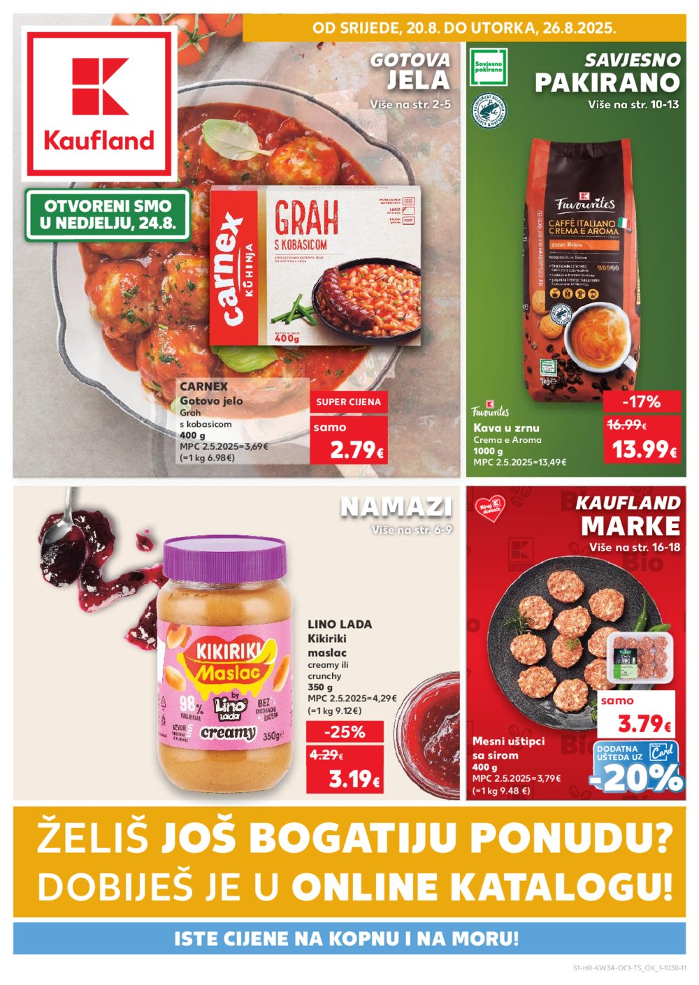 Kaufland katalog Kaufland marke 20.08.-26.08.2025. Odabrane poslovnice
