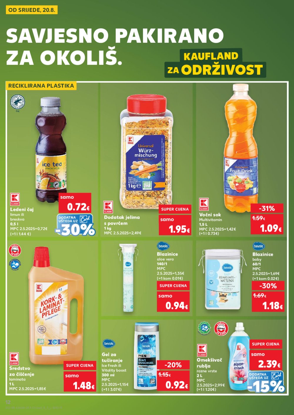 Kaufland katalog Kaufland marke 20.08.-26.08.2025. Odabrane poslovnice