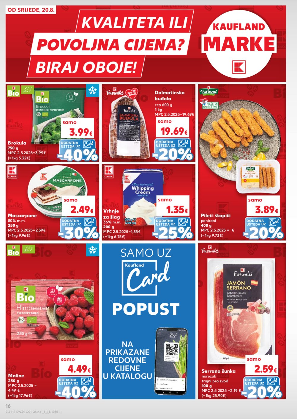 Kaufland katalog Kaufland marke 20.08.-26.08.2025. Odabrane poslovnice