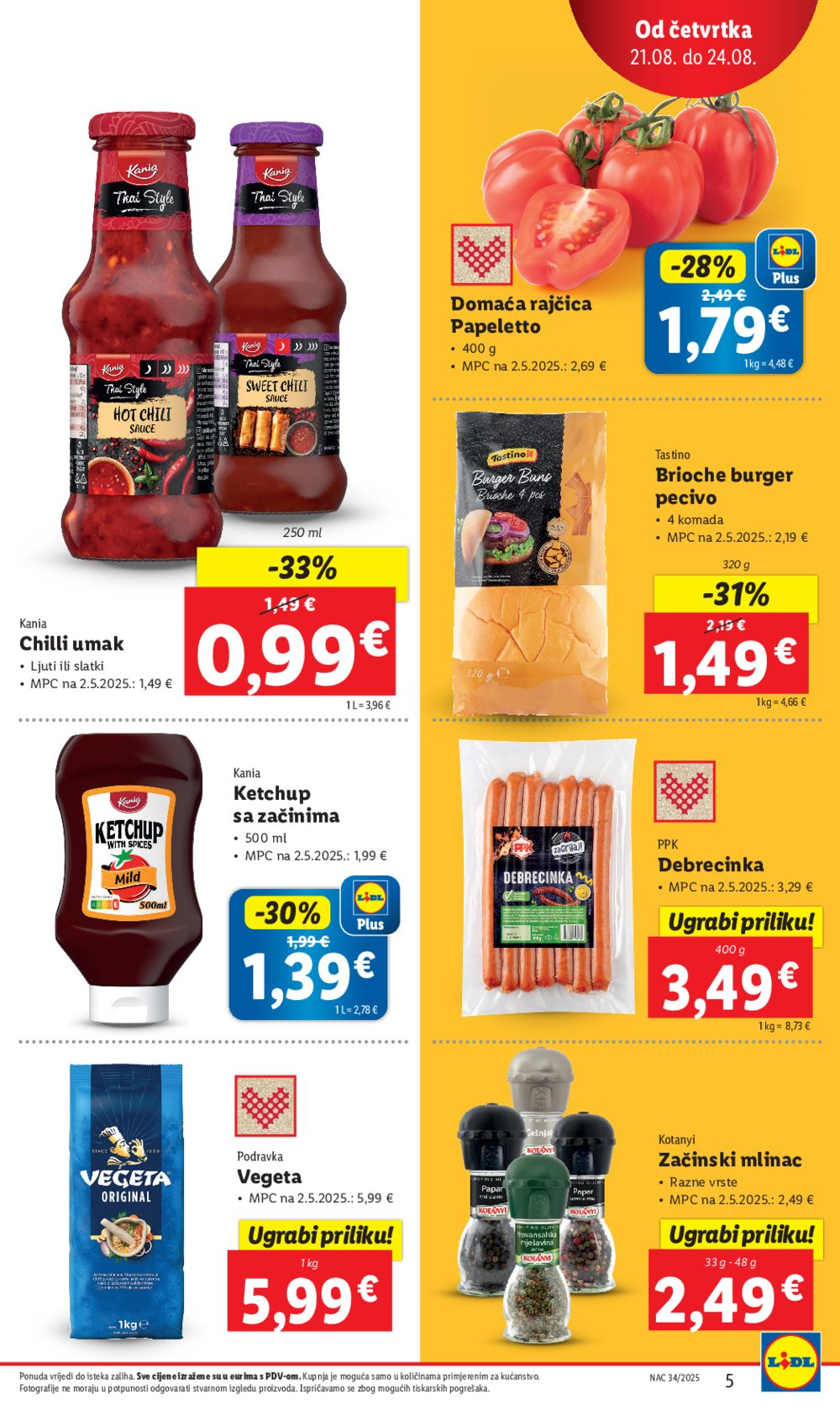 Lidl katalog super ponuda od četvrtka 21.08. - 24.08.2025.
