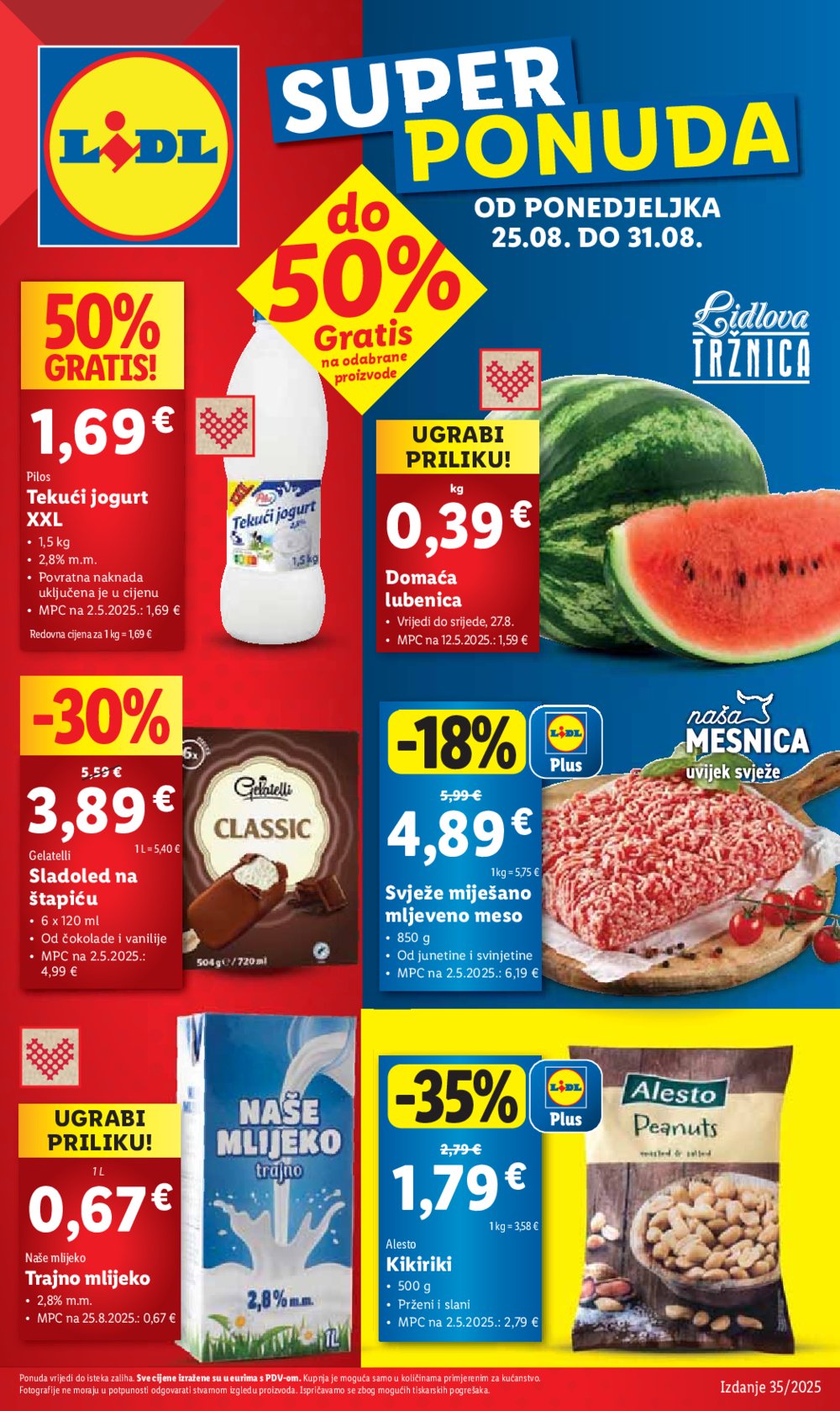 Lidl katalog Super ponuda od ponedjeljka 25.08. - 31.08.2025.