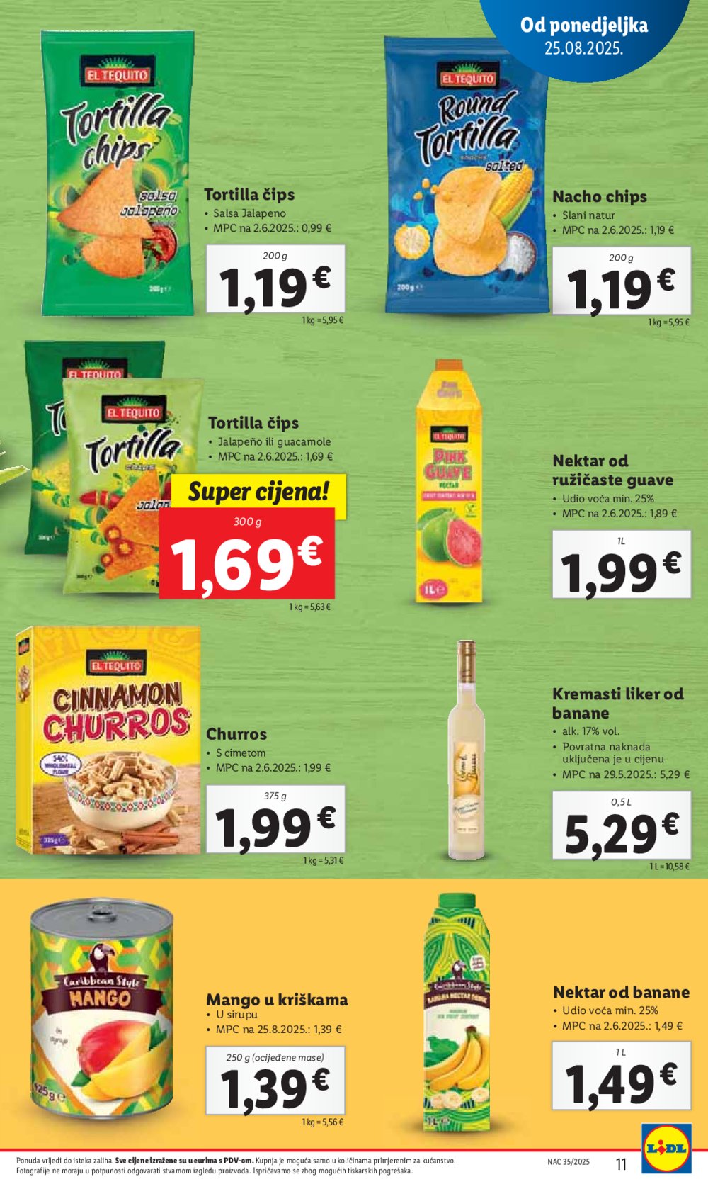 Lidl katalog Super ponuda od ponedjeljka 25.08. - 31.08.2025.