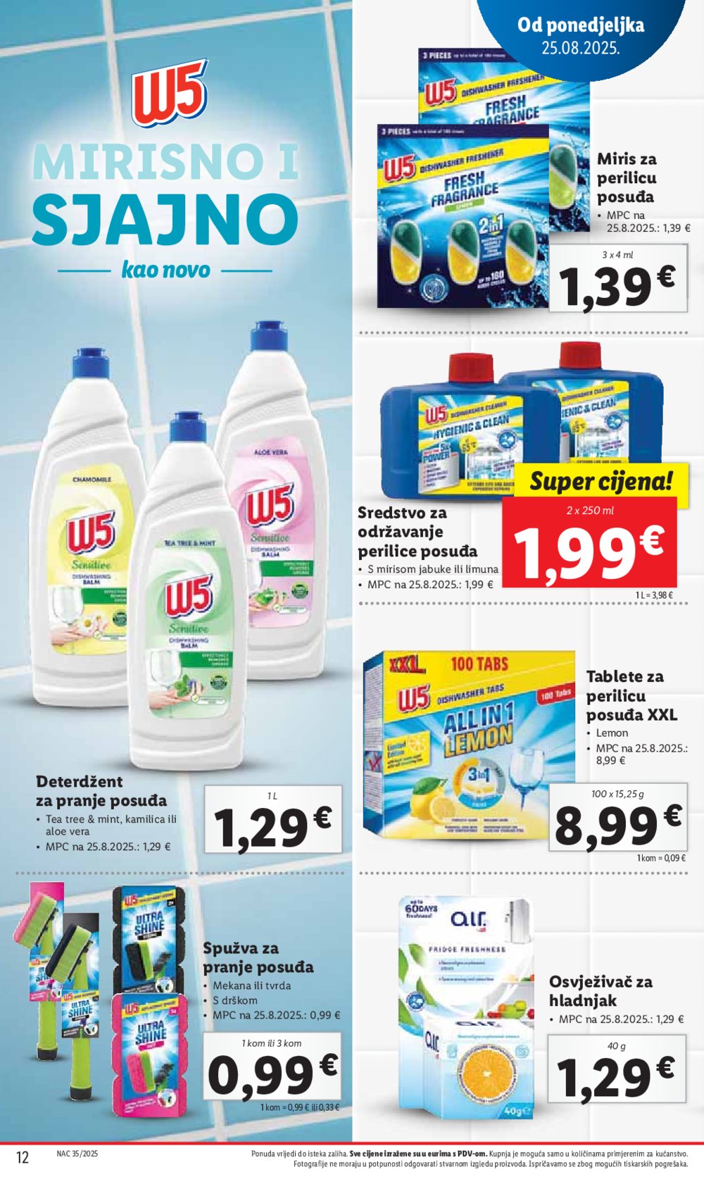 Lidl katalog Super ponuda od ponedjeljka 25.08. - 31.08.2025.