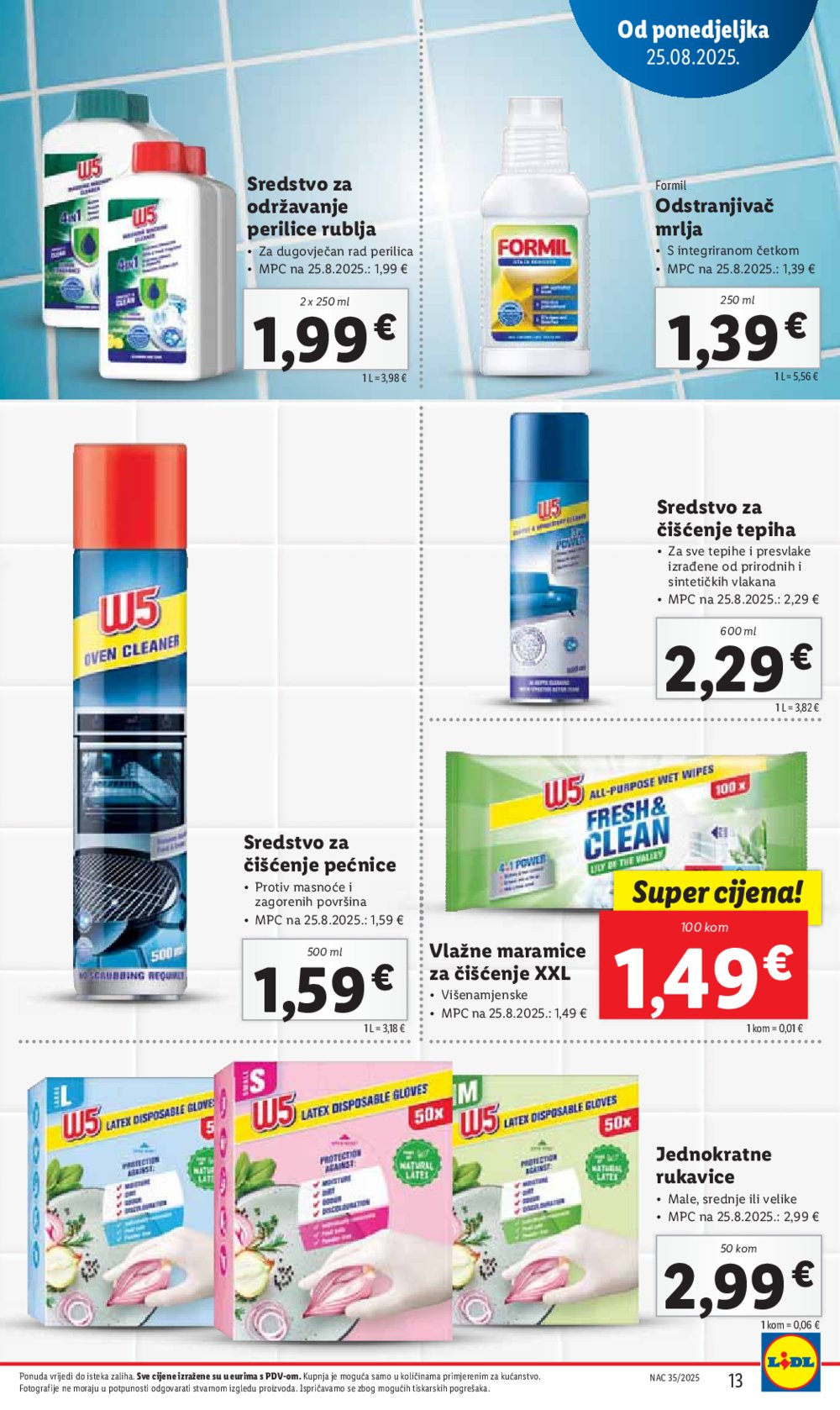 Lidl katalog Super ponuda od ponedjeljka 25.08. - 31.08.2025.