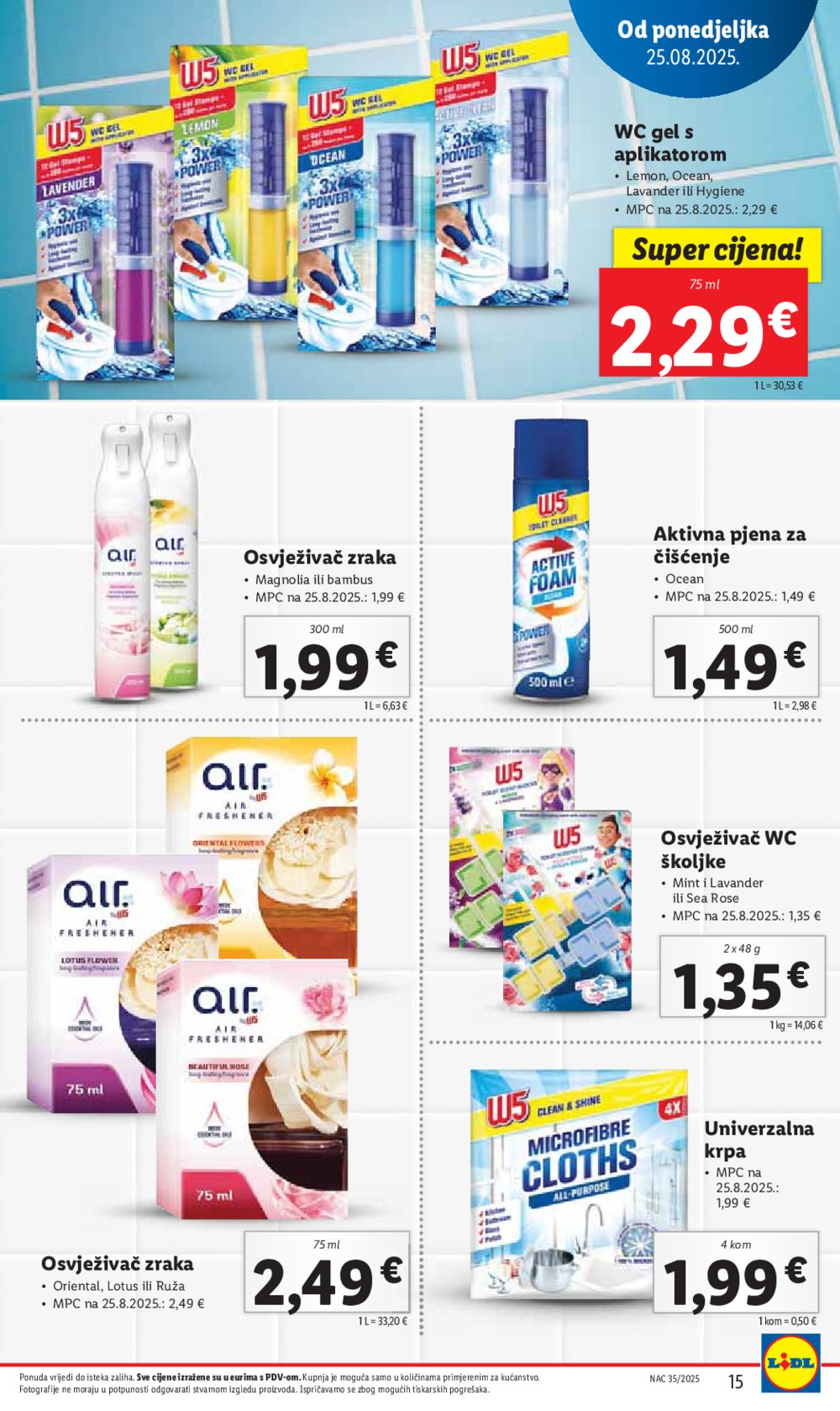 Lidl katalog Super ponuda od ponedjeljka 25.08. - 31.08.2025.