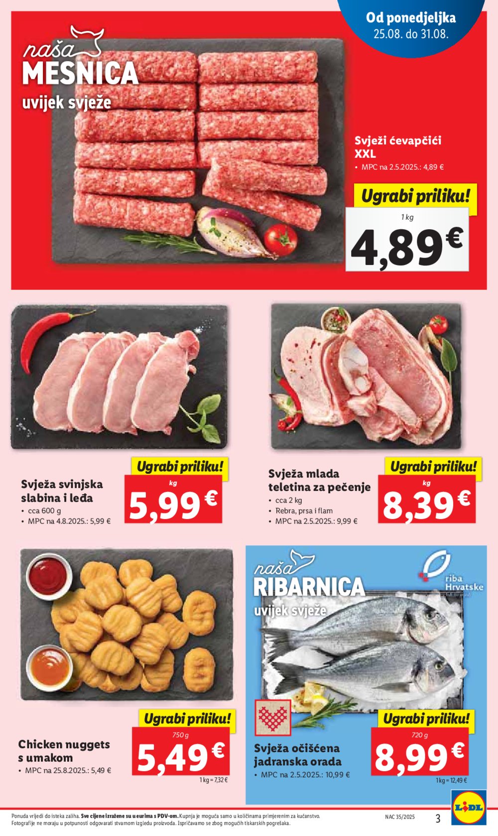Lidl katalog Super ponuda od ponedjeljka 25.08. - 31.08.2025.