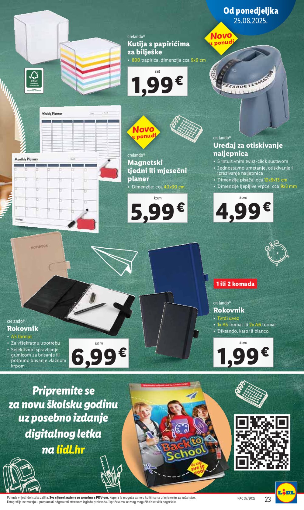 Lidl katalog Super ponuda od ponedjeljka 25.08. - 31.08.2025.