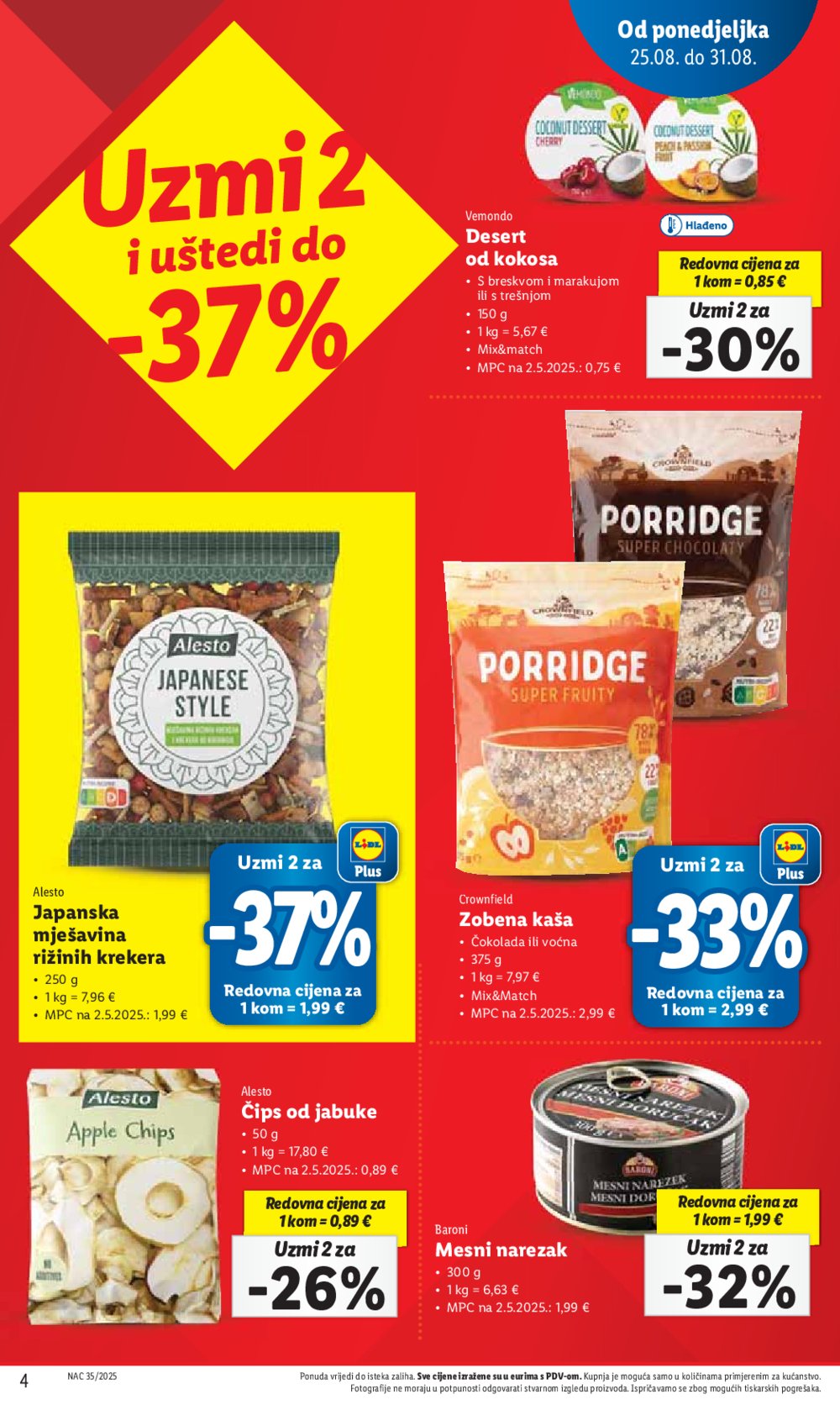 Lidl katalog Super ponuda od ponedjeljka 25.08. - 31.08.2025.