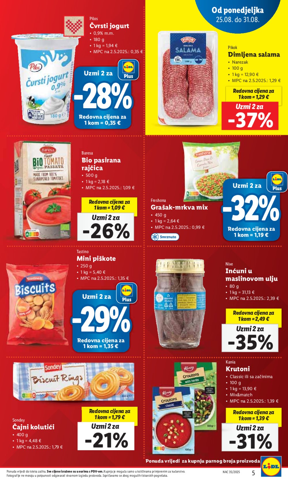 Lidl katalog Super ponuda od ponedjeljka 25.08. - 31.08.2025.