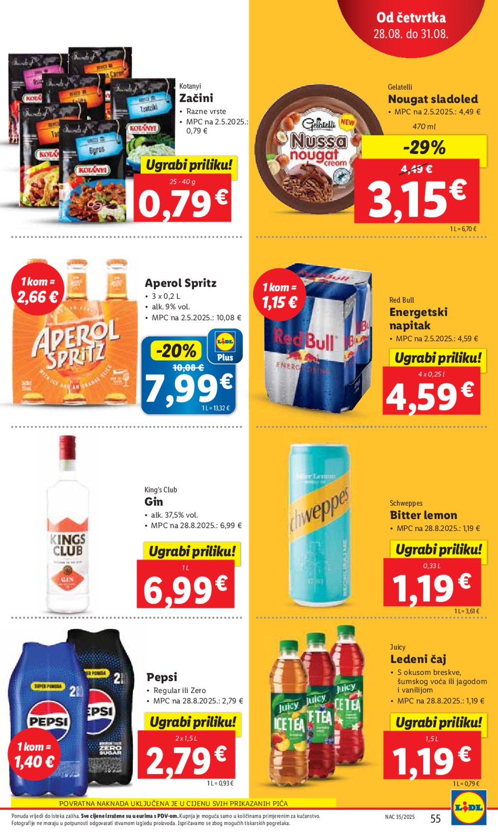 Lidl katalog Super ponuda od ponedjeljka 25.08. - 31.08.2025.