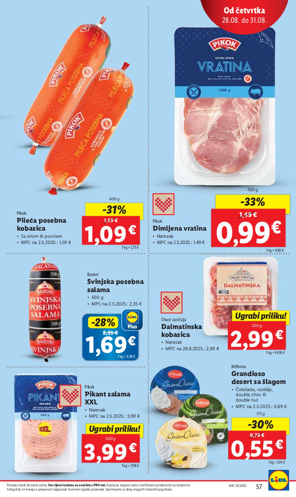 Lidl katalog Super ponuda od ponedjeljka 25.08. - 31.08.2025.