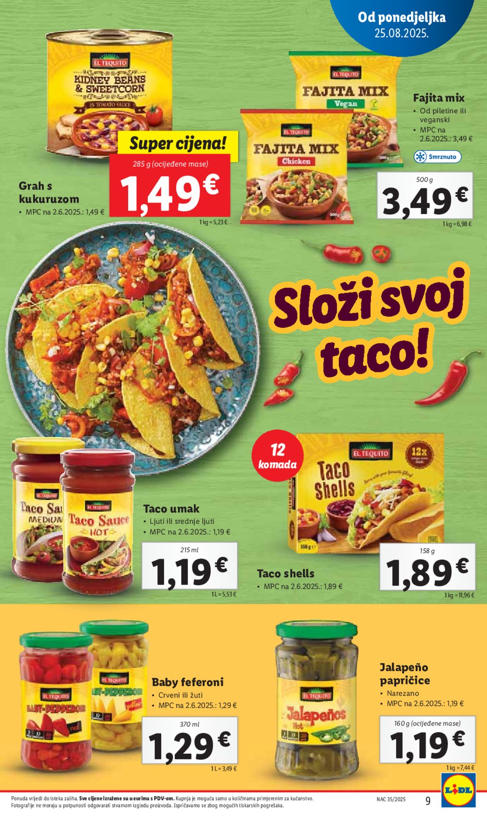 Lidl katalog Super ponuda od ponedjeljka 25.08. - 31.08.2025.