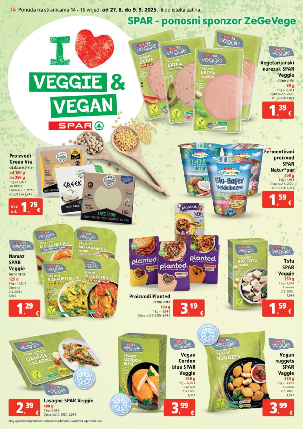 SPAR katalog Akcija 27.08. - 02.09.2025.