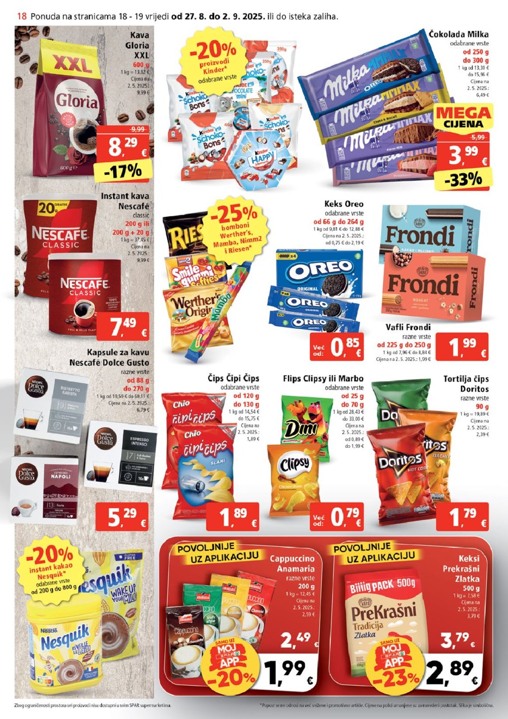 SPAR katalog Akcija 27.08. - 02.09.2025.