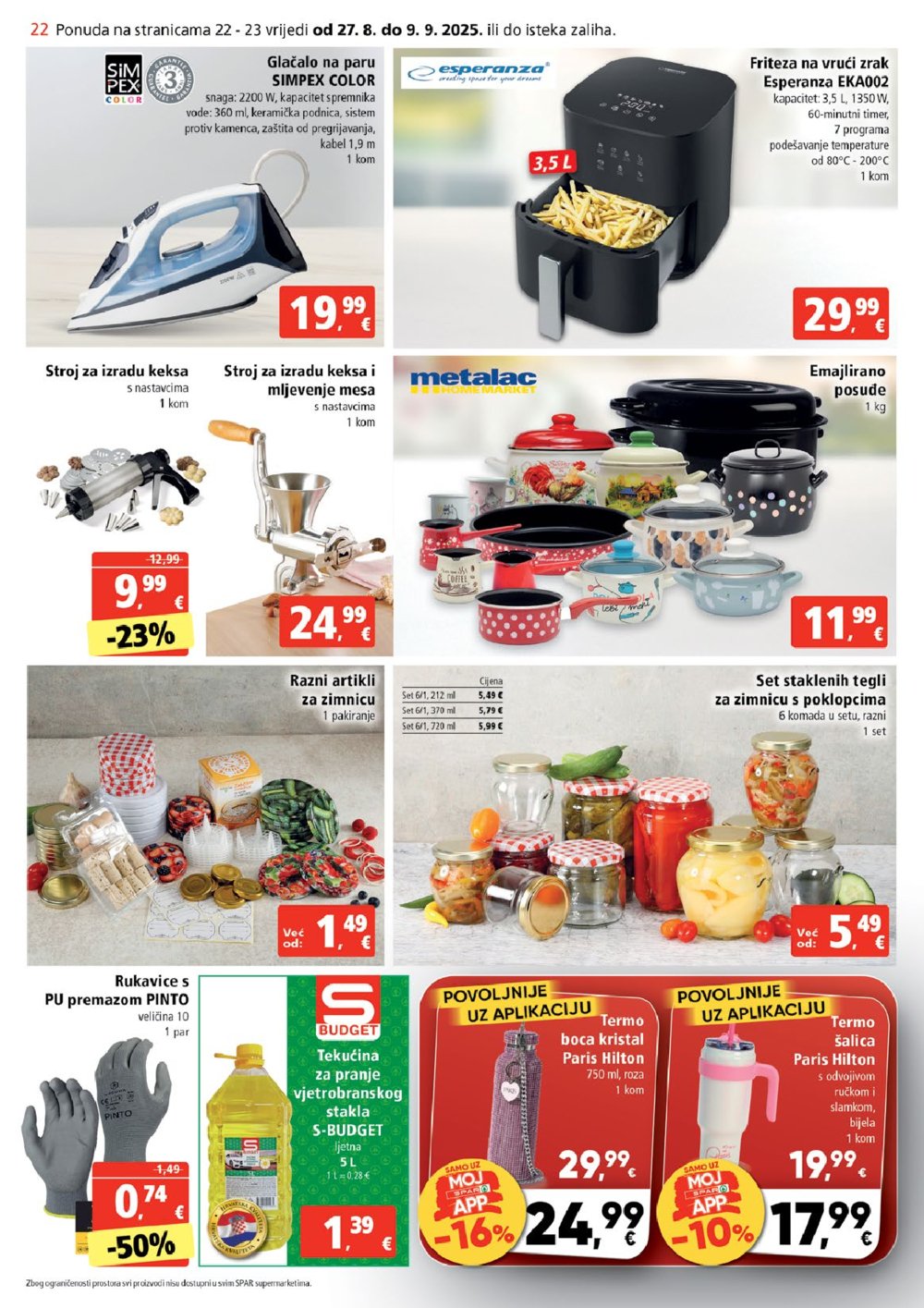 SPAR katalog Akcija 27.08. - 02.09.2025.