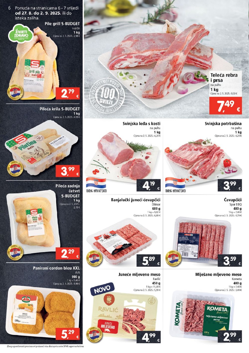 SPAR katalog Akcija 27.08. - 02.09.2025.