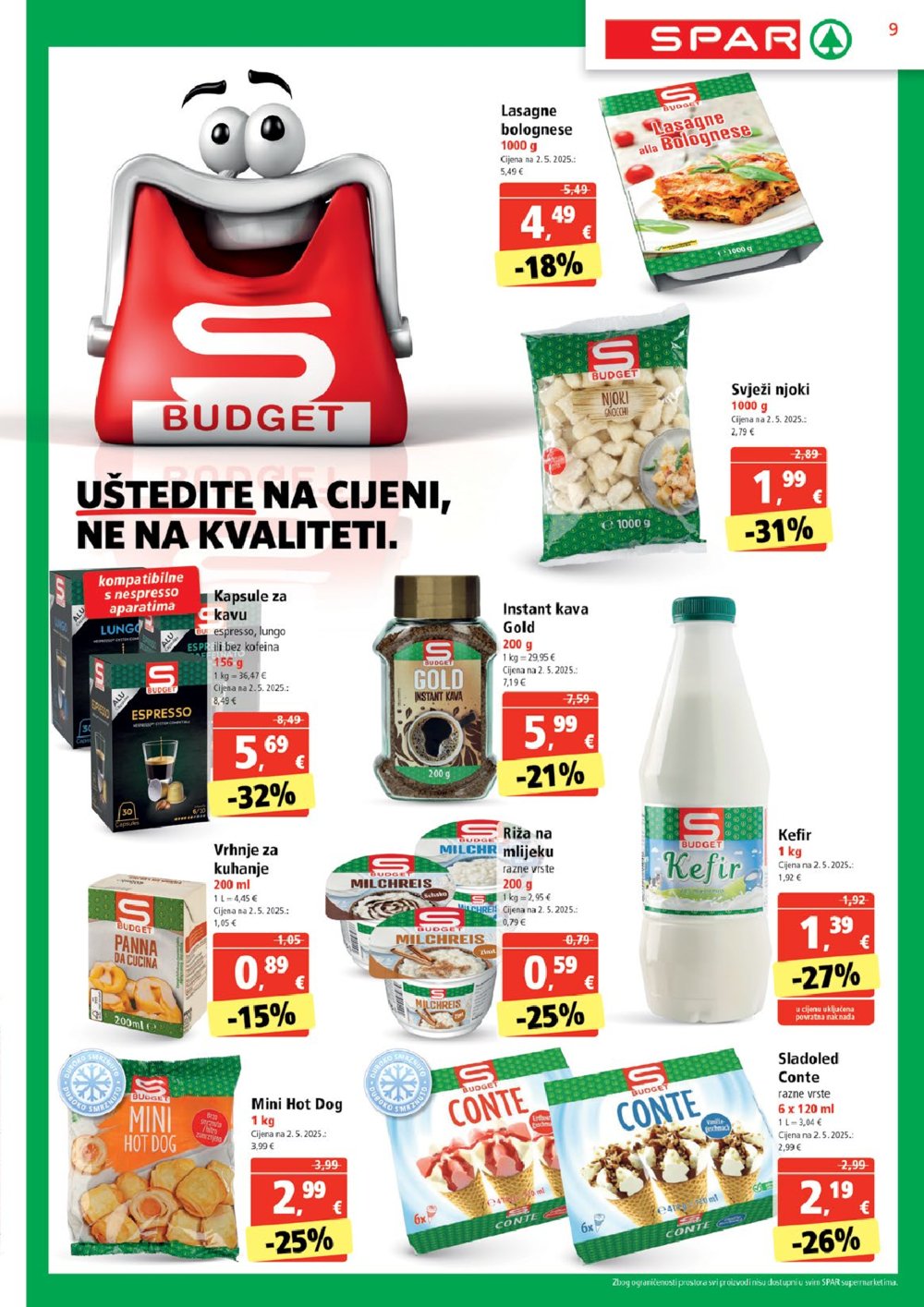 SPAR katalog Akcija 27.08. - 02.09.2025.