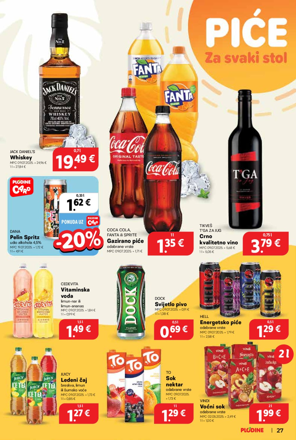 Plodine katalog Akcija 27.08. - 02.09.2025.